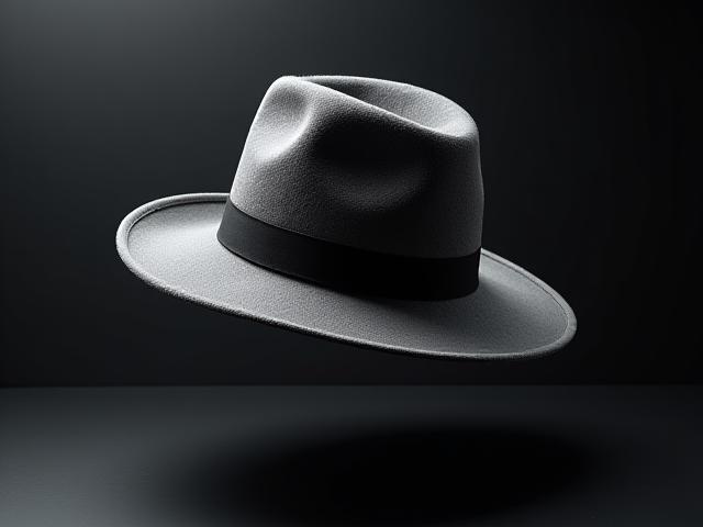 The Statement wide-brim charcoal fedora